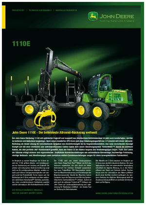 Cabezas tractoras (Forwarder) John Deere 1110 E
