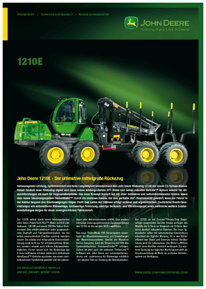 Cabezas tractoras (Forwarder) John Deere 1210 E