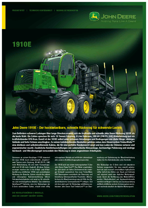 Cabezas tractoras (Forwarder) John Deere 1910 E