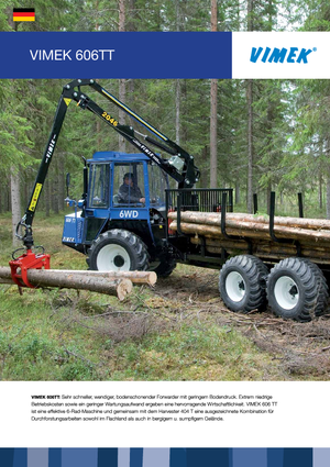 Cabezas tractoras (Forwarder) Vimek 606 TT