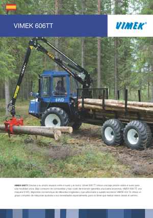 Cabezas tractoras (Forwarder) Vimek 606 TT