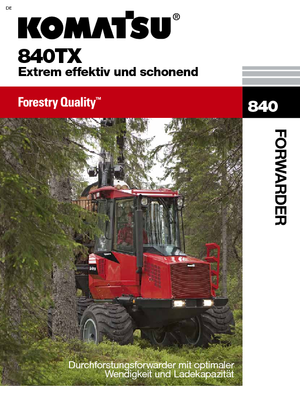 Cabezas tractoras (Forwarder) Komatsu 840 TX