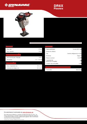 Apisonadores a gasolina y diesel Dynapac DR6X 
