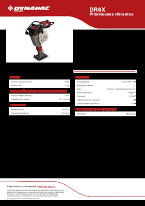 Apisonadores a gasolina y diesel Dynapac DR6X 