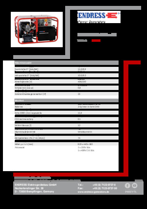 Grupos electrógenos, gasolina Endress ESE 1006 DBS-GT 
