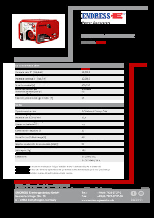 Grupos electrógenos, gasolina Endress ESE 1006 DHG-GT ES ISO Duplex