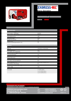 Grupos electrógenos, gasolina Endress ESE 1006 HG-GT ES ISO Duplex