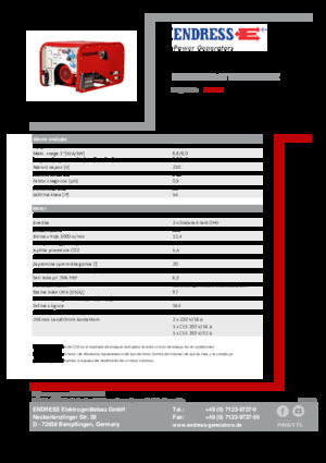 Grupos electrógenos, gasolina Endress ESE 1006 HG-GT ES ISO Duplex