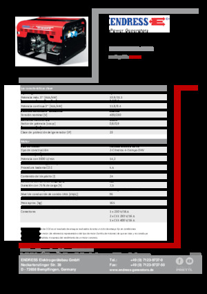 Grupos electrógenos, gasolina Endress ESE 1206 DHS-GT ES