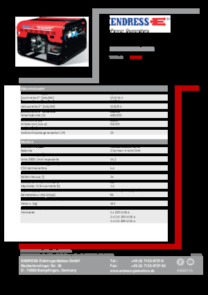 Grupos electrógenos, gasolina Endress ESE 1206 DHS-GT ES