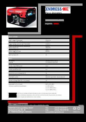 Grupos electrógenos, gasolina Endress ESE 1206 DHS-GT ES
