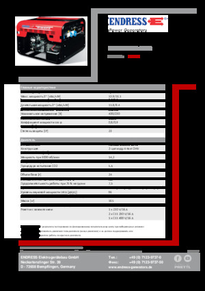 Grupos electrógenos, gasolina Endress ESE 1206 DHS-GT ES