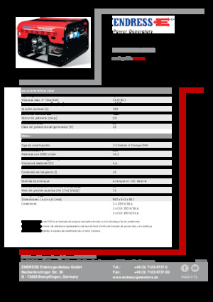Grupos electrógenos, gasolina Endress ESE 1206 HS-GT ES