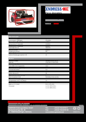 Grupos electrógenos, gasolina Endress ESE 1306 DHS-GT ES 
