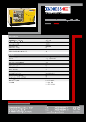 Grupos electrógenos, gasolina Endress ESE 1308 DBG ES DIN Super Silent Plus