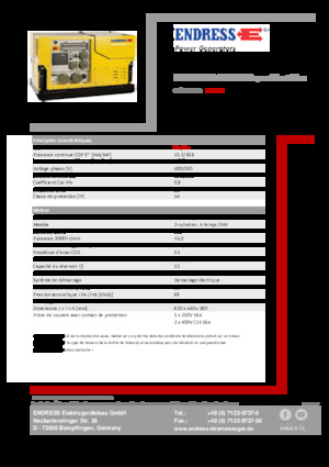 Grupos electrógenos, gasolina Endress ESE 1308 DBG ES DIN Super Silent Plus