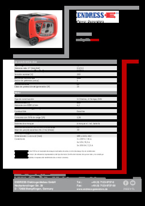 Grupos electrógenos, gasolina Endress ESE 3000i