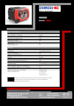 Grupos electrógenos, gasolina Endress ESE 3000i