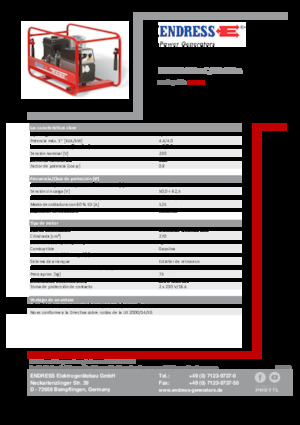 Grupos electrógenos, gasolina Endress ESE 404 SHS-AC / 30-180 A 