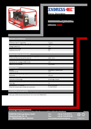 Grupos electrógenos, gasolina Endress ESE 404 SHS-AC / 30-180 A 
