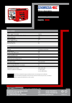Grupos electrógenos, gasolina Endress ESE 406 HG-GT ISO Duplex