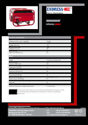 Grupos electrógenos, gasolina Endress ESE 406 HS-GT