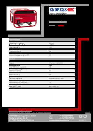 Grupos electrógenos, gasolina Endress ESE 406 HS-GT ES