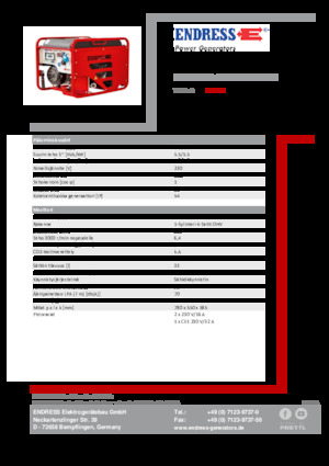 Grupos electrógenos, gasolina Endress ESE 506 HG-GT ES ISO Duplex