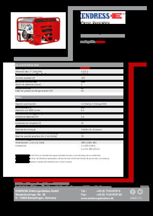 Grupos electrógenos, gasolina Endress ESE 506 HG-GT ISO Duplex