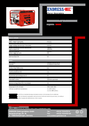 Grupos electrógenos, gasolina Endress ESE 606 DHG-GT ES ISO Duplex