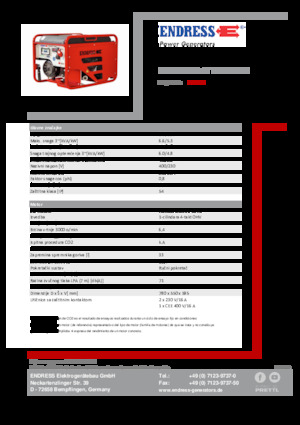 Grupos electrógenos, gasolina Endress ESE 606 DHG-GT ISO Duplex