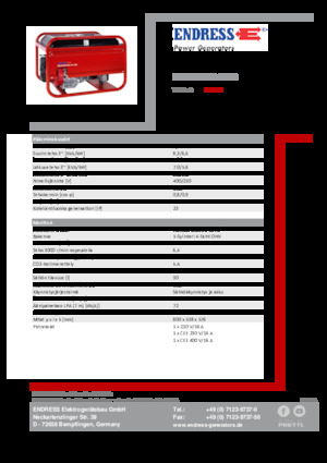 Grupos electrógenos, gasolina Endress ESE 606 DHS-GT ES