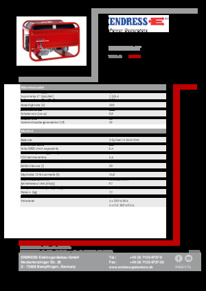 Grupos electrógenos, gasolina Endress ESE 606 HS-GT