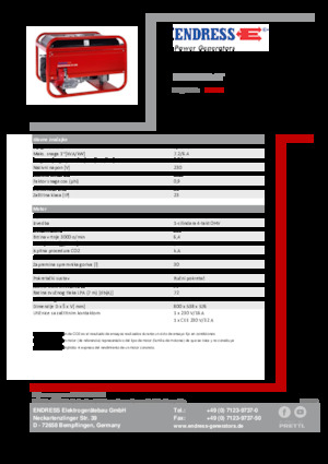Grupos electrógenos, gasolina Endress ESE 606 HS-GT