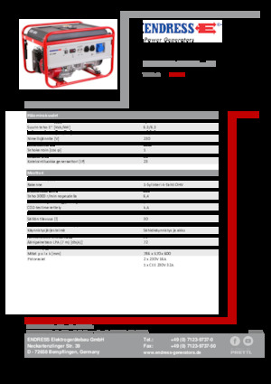 Grupos electrógenos, gasolina Endress ESE 606 HS-GT ES