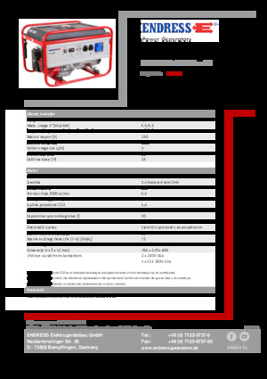 Grupos electrógenos, gasolina Endress ESE 606 HS-GT ES