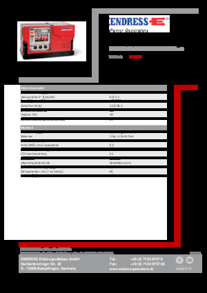 Grupos electrógenos, gasolina Endress ESE 908 DBG ES ISO Duplex Silent