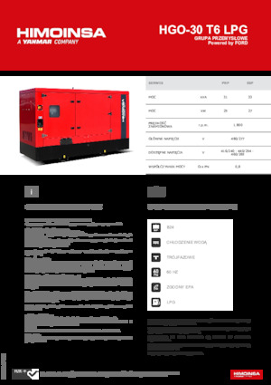 Grupos electrógenos, gasolina HIMOINSA HGO-30 T6 LPG