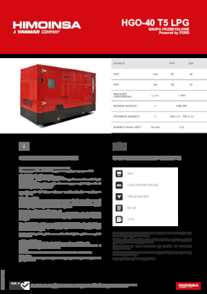 Grupos electrógenos, gasolina HIMOINSA HGO-40 T5 LPG