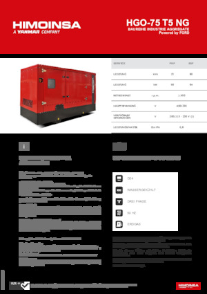Grupos electrógenos, gasolina HIMOINSA HGO-75 T5 NG