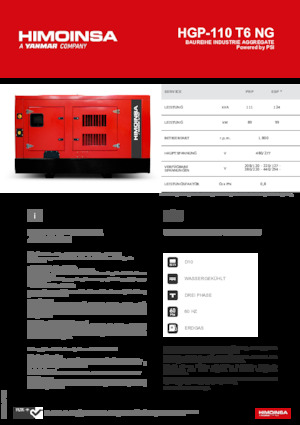 Grupos electrógenos, gasolina HIMOINSA HGP-110 T6 NG