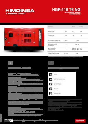 Grupos electrógenos, gasolina HIMOINSA HGP-110 T6 NG