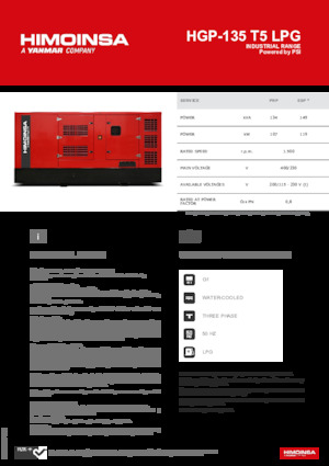 Grupos electrógenos, gasolina HIMOINSA HGP-135 T5 LPG