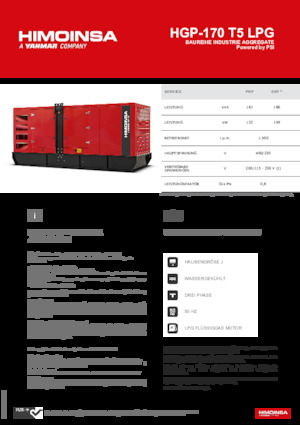 Grupos electrógenos, gasolina HIMOINSA HGP-170 T5 LPG