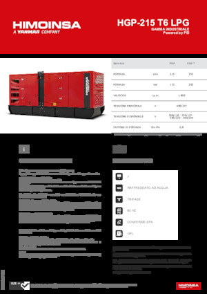 Grupos electrógenos, gasolina HIMOINSA HGP-215 T6 LPG