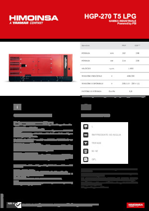 Grupos electrógenos, gasolina HIMOINSA HGP-270 T5 LPG
