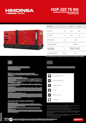 Grupos electrógenos, gasolina HIMOINSA HGP-320 T6 NG