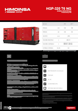 Grupos electrógenos, gasolina HIMOINSA HGP-320 T6 NG