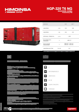 Grupos electrógenos, gasolina HIMOINSA HGP-320 T6 NG