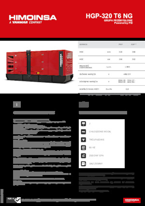 Grupos electrógenos, gasolina HIMOINSA HGP-320 T6 NG